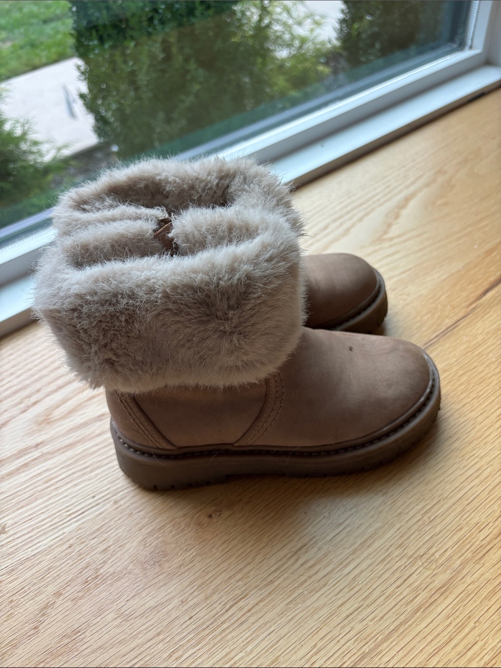 Zara fur cuff boots